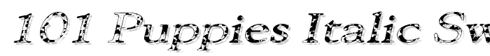 101! Puppies Italic SW font